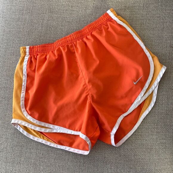 Nike Dri-Fit Orange White Athletic Shorts Size XS - Picture 2 of 13